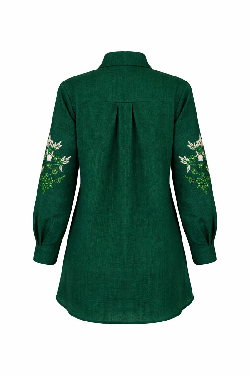 Bluse mit Paillettenstickerei