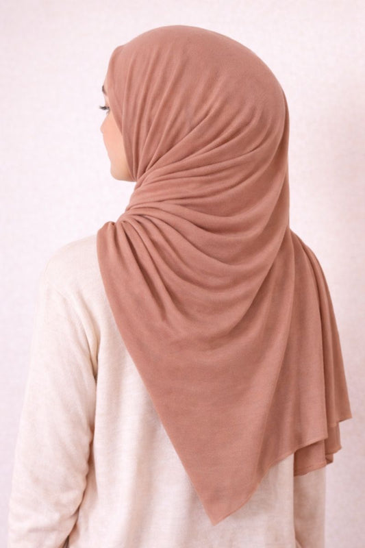 Hijab aus Krepp - Pfirsich