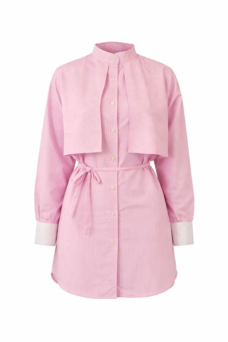 Gestreifte Bluse mit Cape-Detail