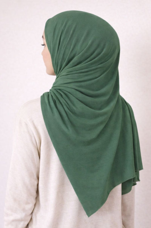 Hijab aus Krepp - Mandelgrün