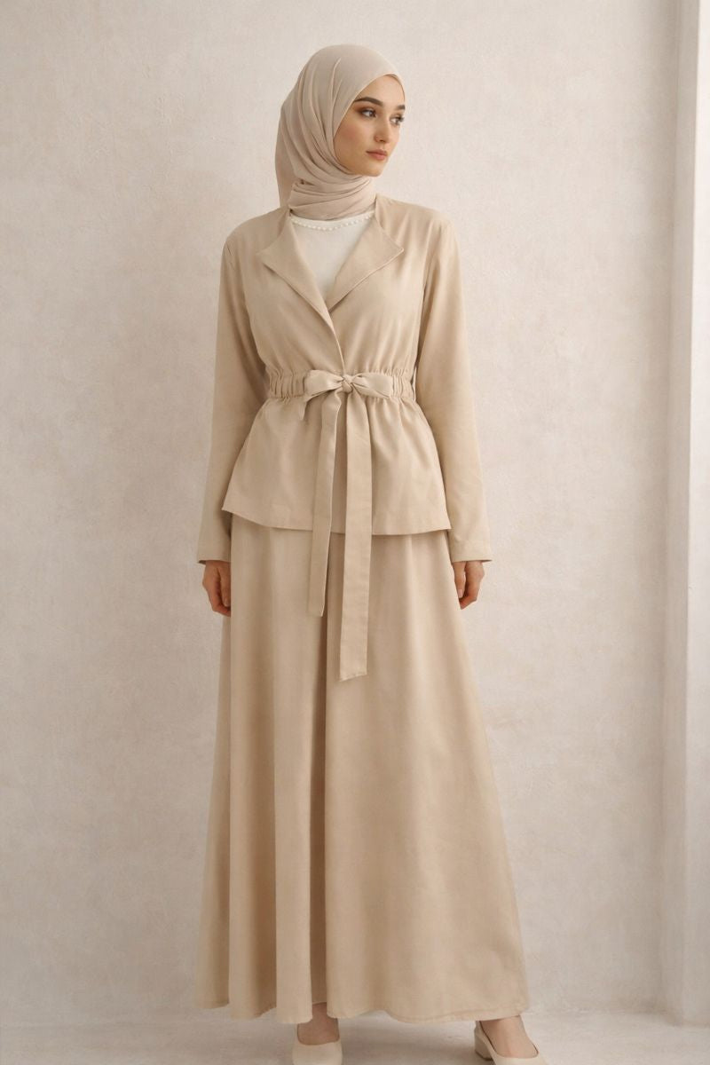 Zweiteiliges Tencelset mit elastischem Bund und Rock