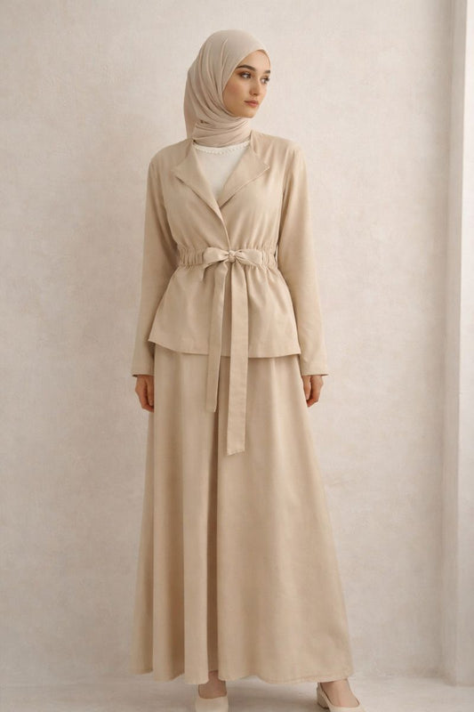 Zweiteiliges Tencelset mit elastischem Bund und Rock