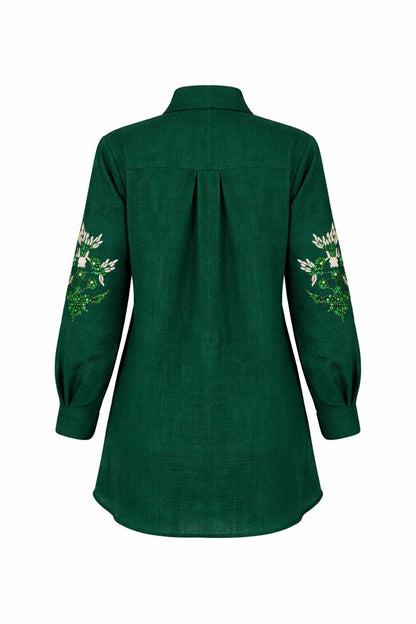 Bluse mit Paillettenstickerei