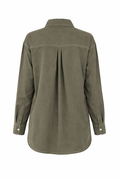 Zweiteiliges Set mit Ziernähte - Grün