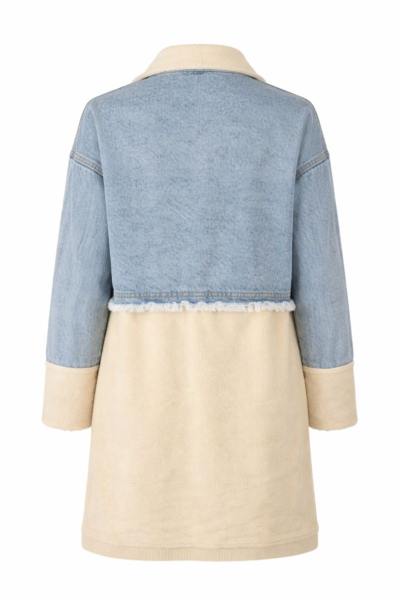 Hybridjacke aus Jeans und Strickstoff