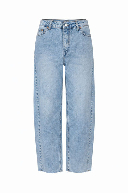 Baggy-Fit Jeanshose mit Cut-Legs - Hell