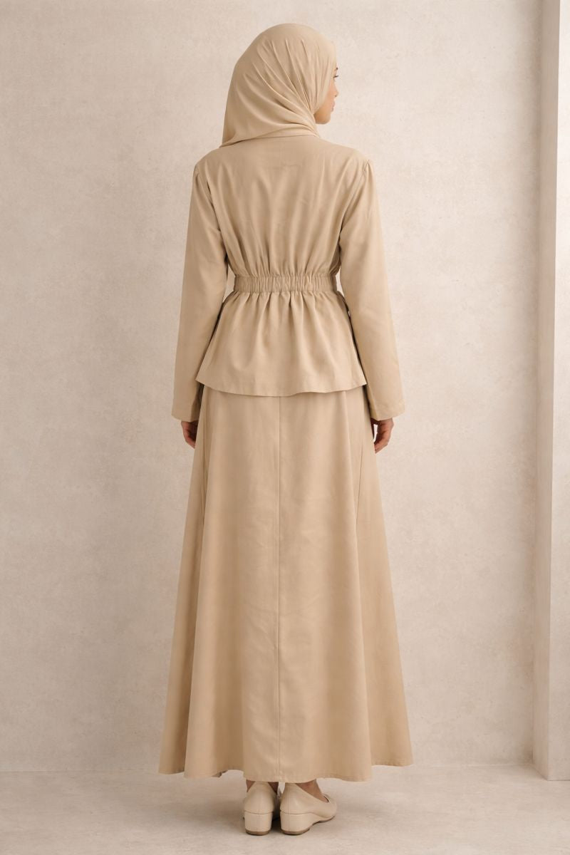 Zweiteiliges Tencelset mit elastischem Bund und Rock