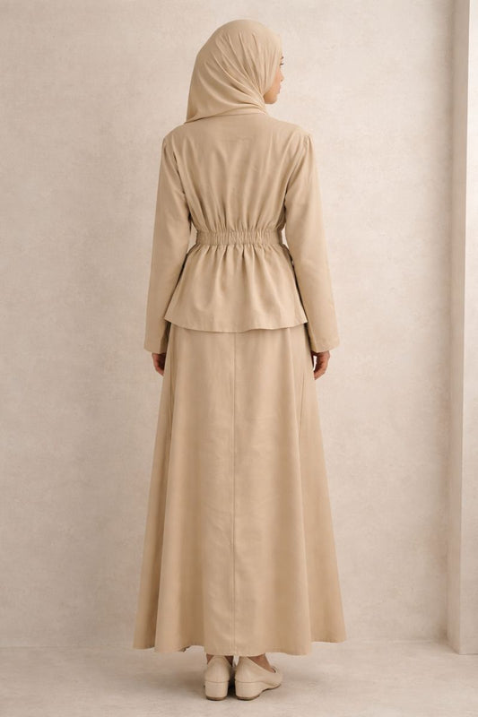 Zweiteiliges Tencelset mit elastischem Bund und Rock