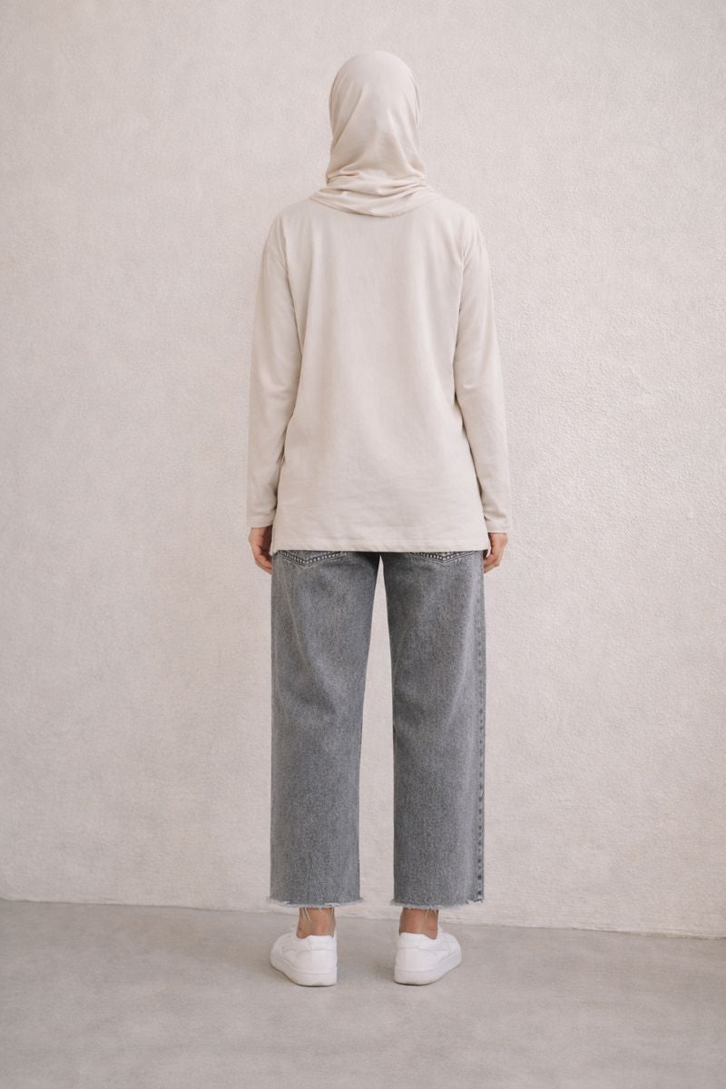 Lässige Jeans mit Cut-Leg