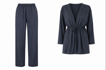 Zweiteiliges Set mit Glitzersteinen - Blau