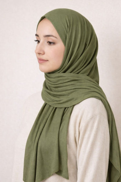 Hijab aus Krepp - Khaki