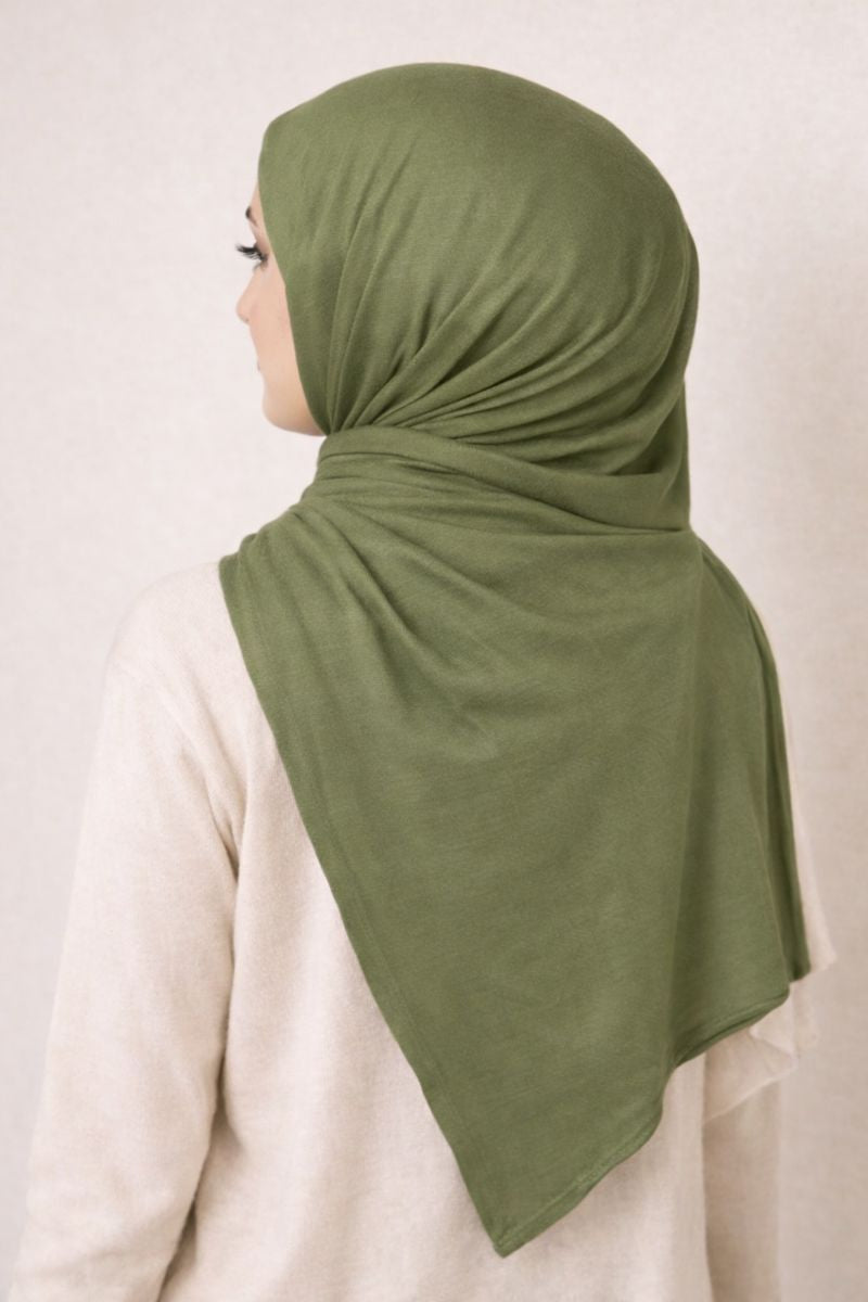Hijab aus Krepp - Khaki