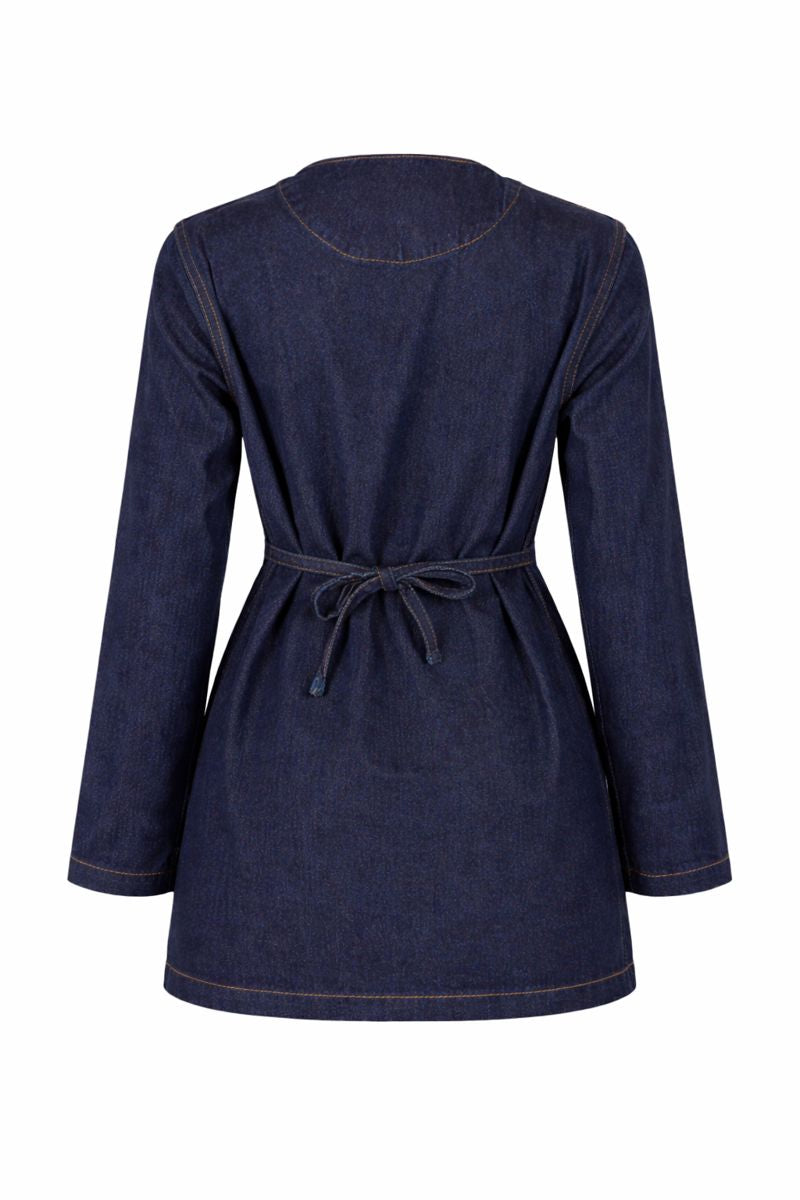 Jeansjacke mit Schlingenknöpfen