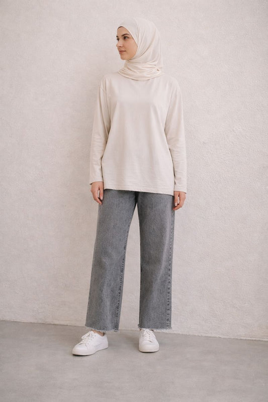 Lässige Jeans mit Cut-Leg