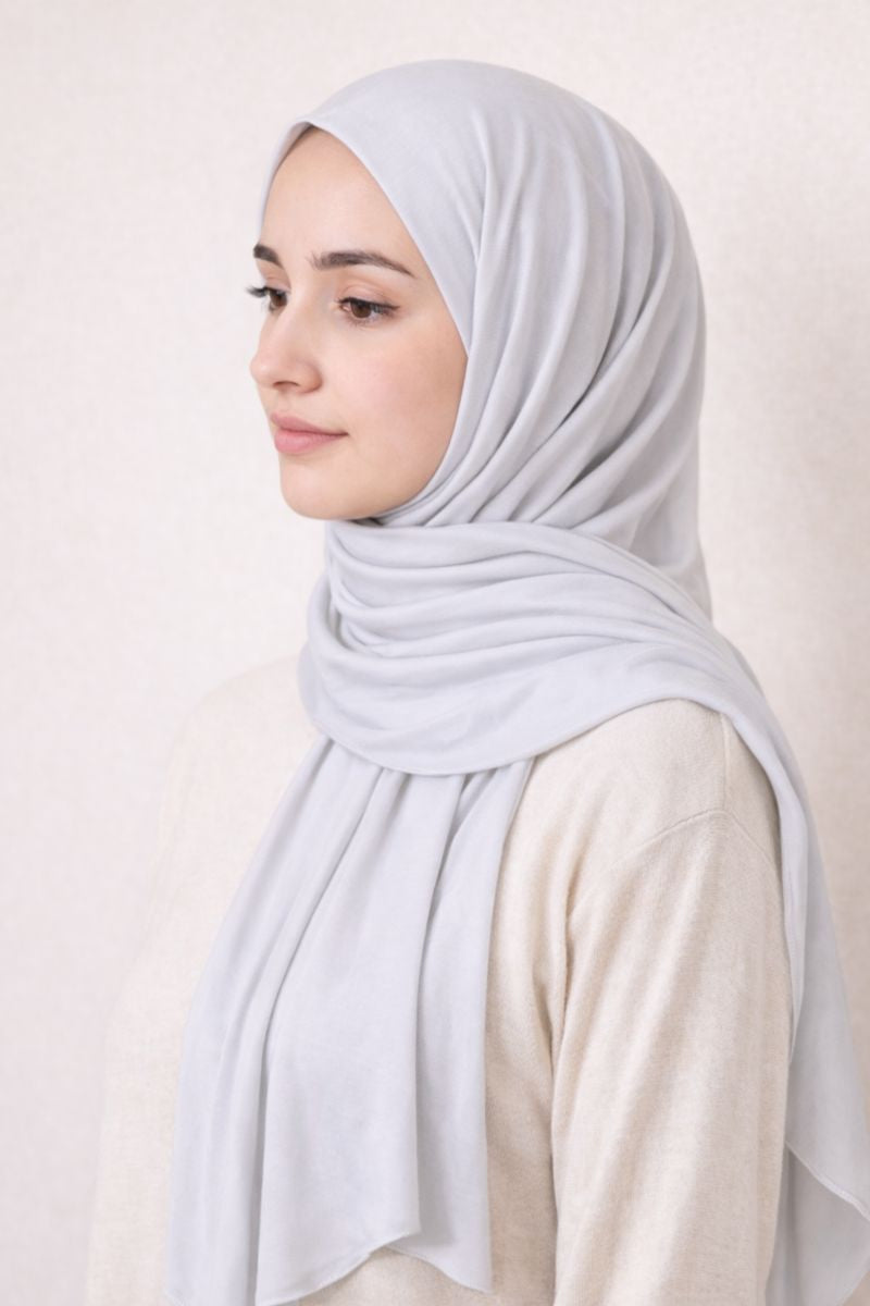 Hijab aus Krepp - Grau