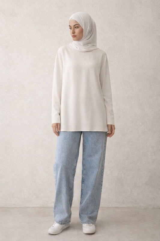 Palazzo-Jeanshose - Hellblau