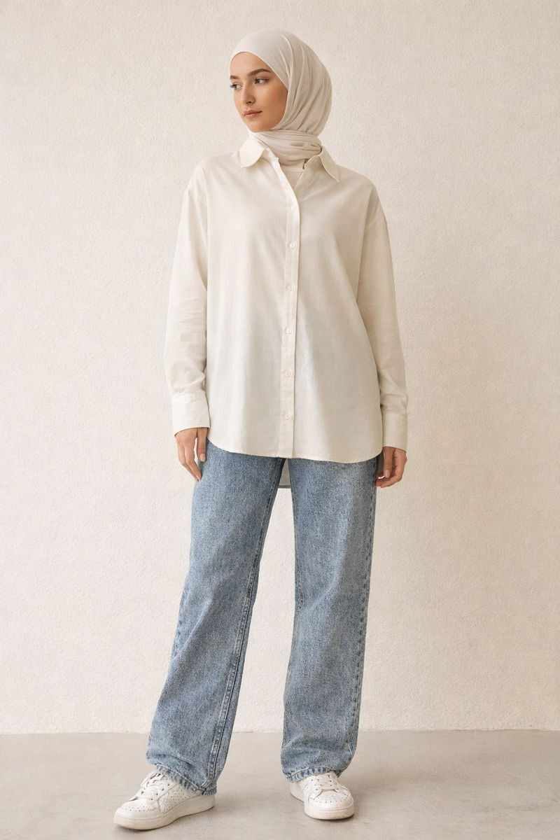 Palazzo-Jeanshose - Dunkelblau