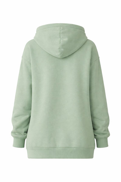 Kapuzenpullover mit Druckknöpfen - Mint