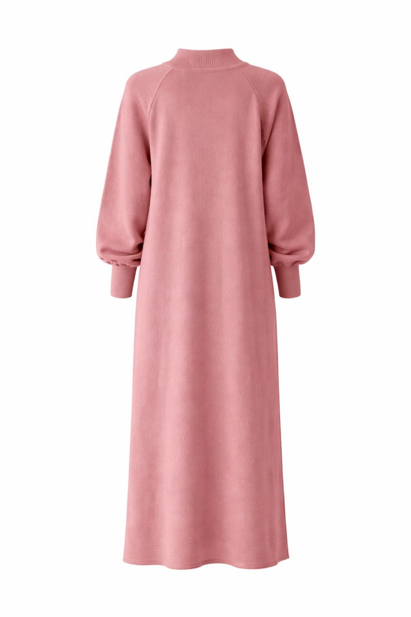 Strickkleid mit Ballonärmel - Rosa