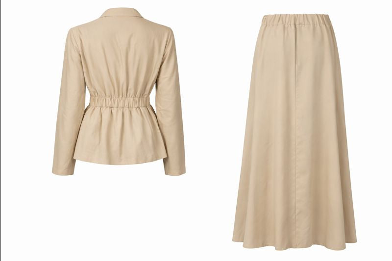 Zweiteiliges Tencelset mit elastischem Bund und Rock