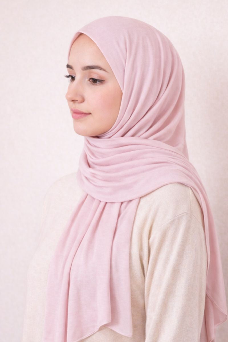 Hijab aus Krepp - Puder