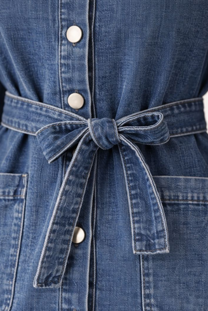 Jeans-Anzug mit Funkelstein-Manschette