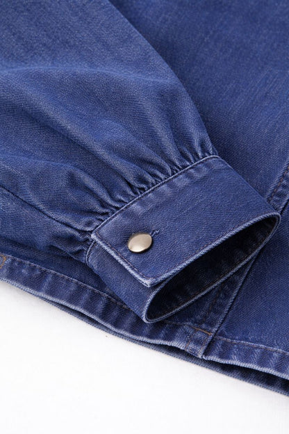 Zweiteiliger Jeans-Anzug mit Matrosenkragen