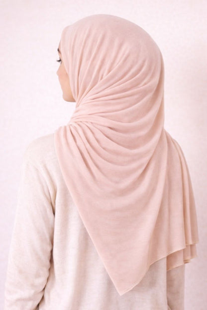 Hijab aus Krepp - Lachsfarbe