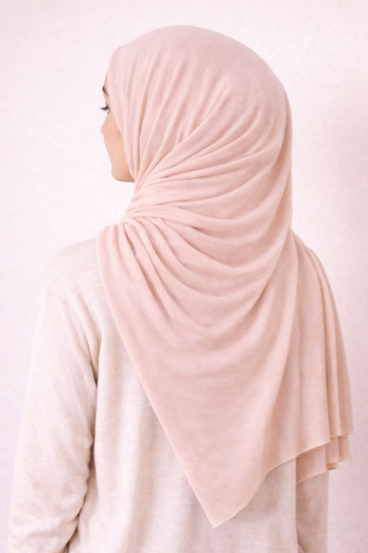 Hijab aus Krepp - Lachsfarbe
