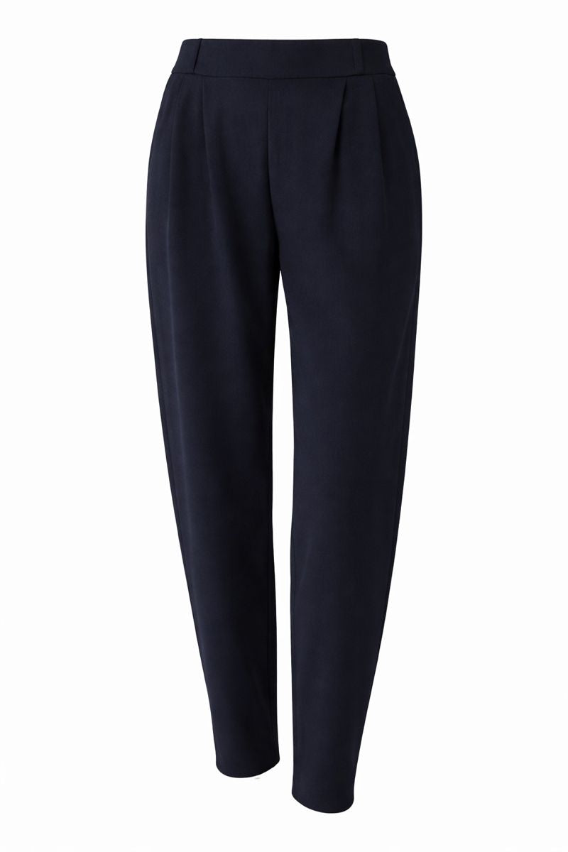 Bundfaltenhose mit Fronttasche - Marineblau