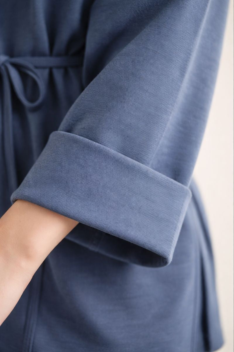 Zweiteiliges Set mit Gürtel - Blau